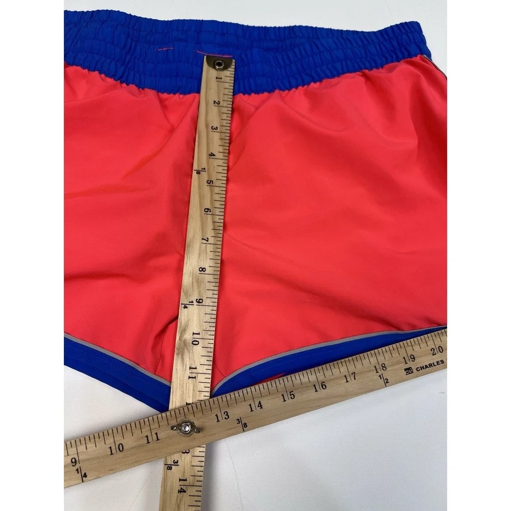 Women's‎ Under Armour Pink/Orange Running Athletic Shorts Lined Size L Large